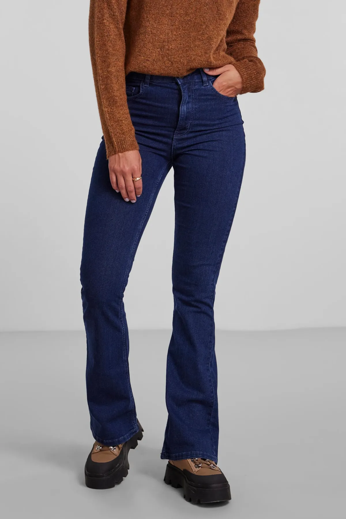 PIECES  Jeans - Dunkelblau - Bootcut