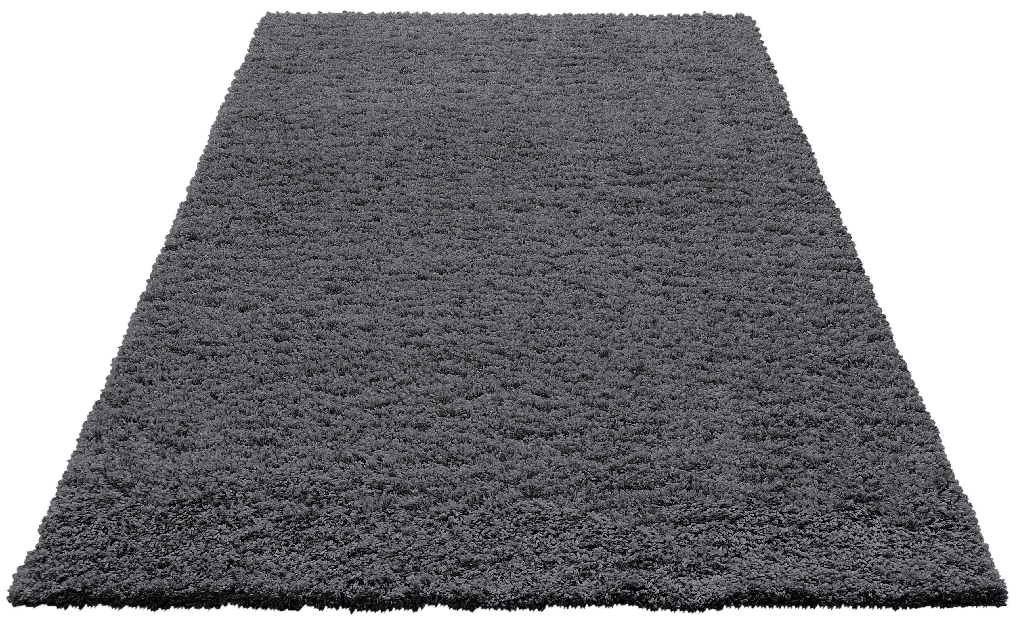 Hochflor-Teppich Viva, Home affaire, rechteckig, Höhe: 45 mm, Uni Farben, einfarbig, besonders weich und kuschelig
