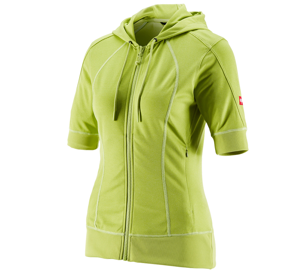 e.s. Funktions Kapuzenjacke stripe 3/4 Arm, Damen