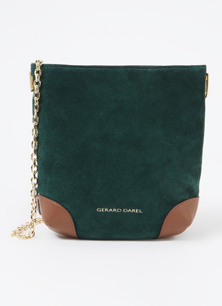 Borsa a tracolla Le Mini Charlotte di Gerard Darel in pelle scamosciata con dettagli in pelle.
