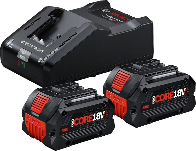 Accessoires Bosch bleus 1600A02X03 : 2 batteries ProCORE18V+ 8,0 Ah + chargeur GAL 18V-160