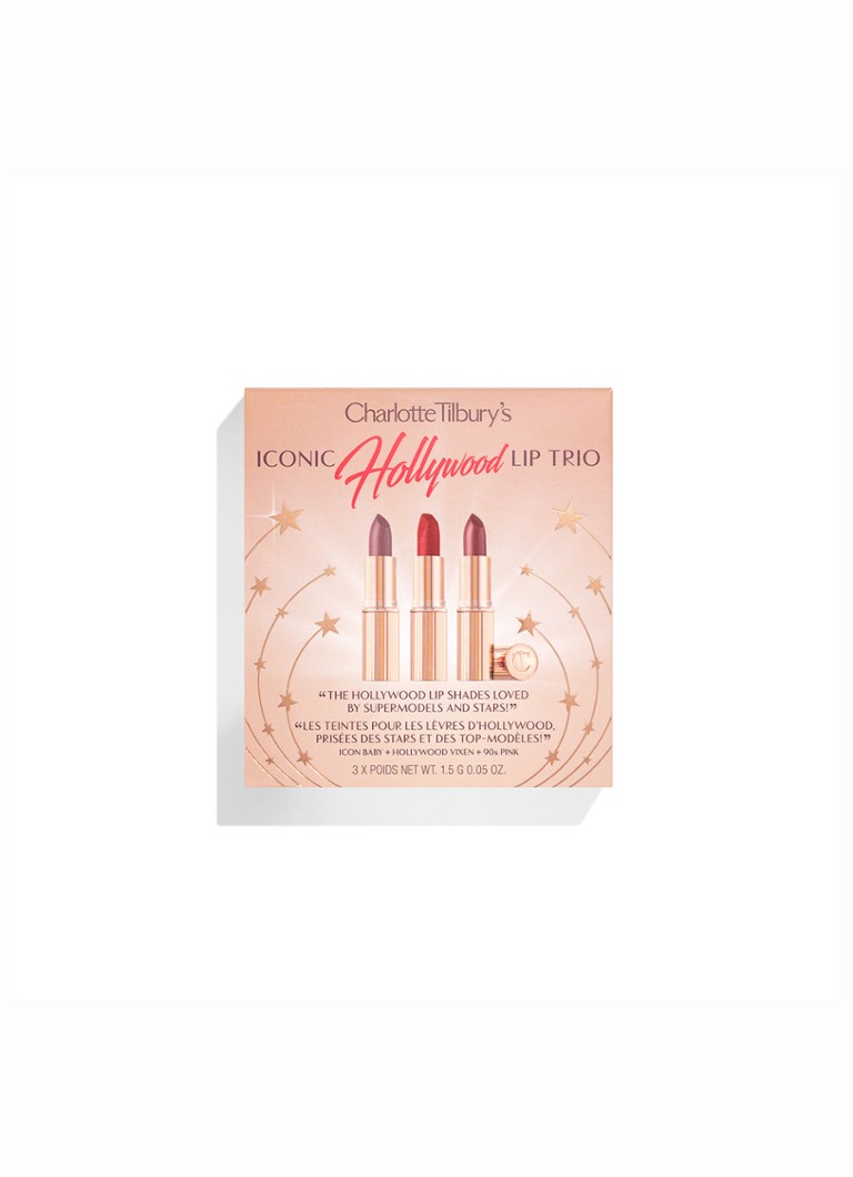 Set de machiaj Charlotte's Iconic Hollywood Lip Trio de la Charlotte Tilbury - Ediție limitată