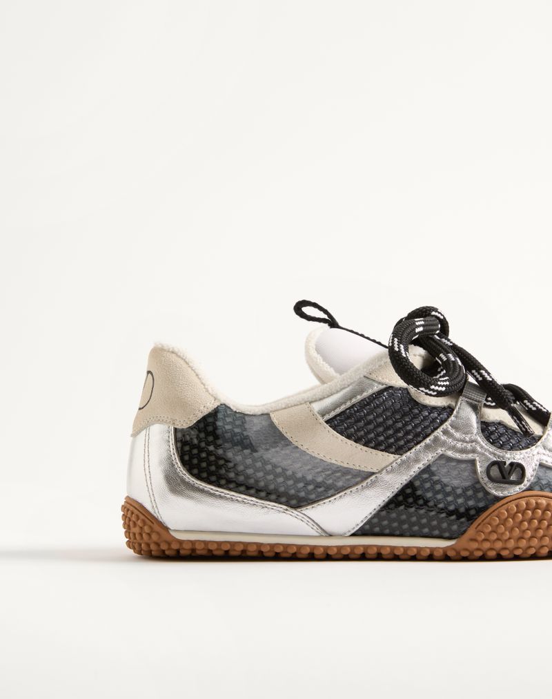 Amphibia Sneaker i gummieret kalveskind og lamineret nappa