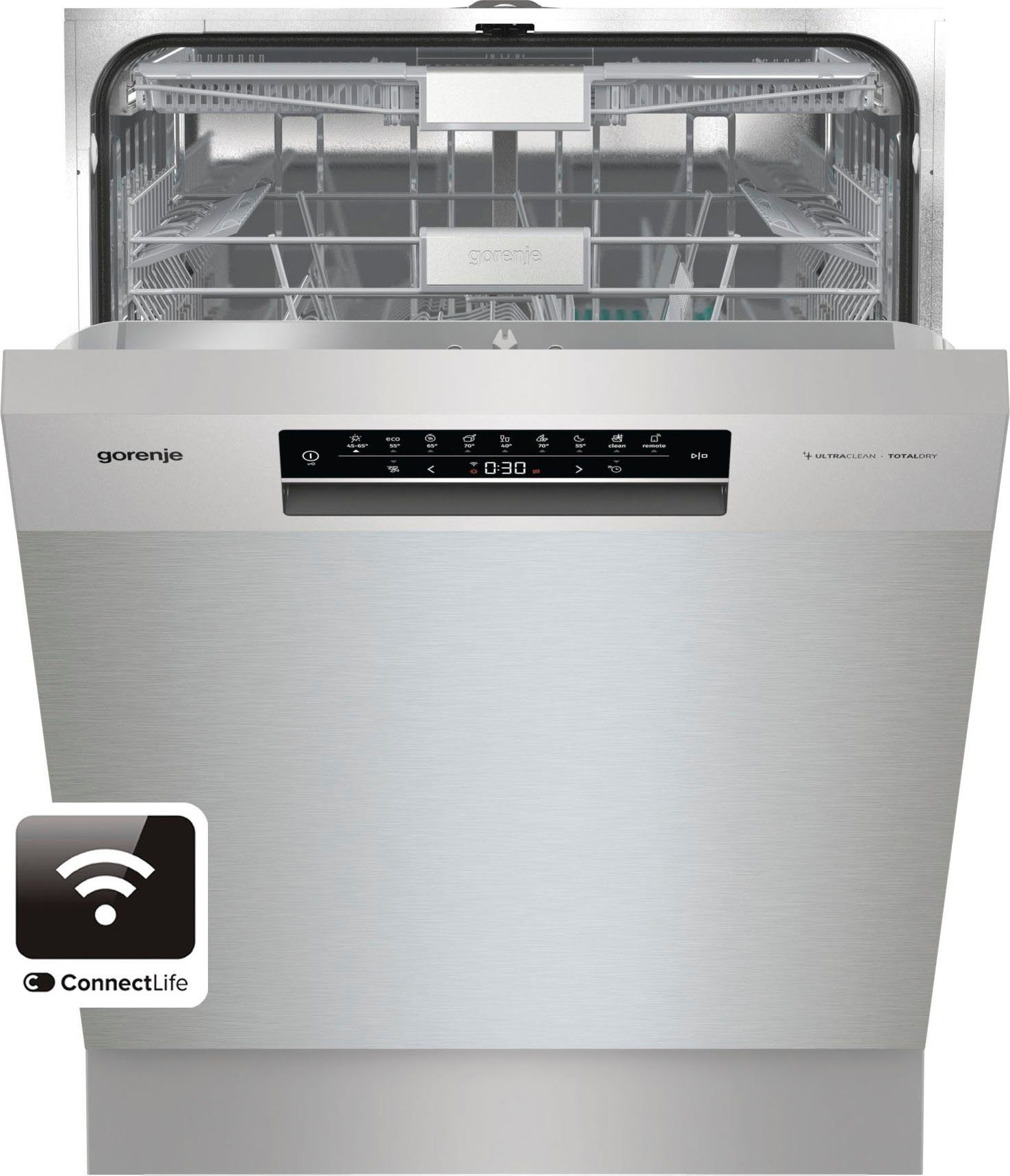 GORENJE Unterbaugeschirrspüler, GU673C60X, 16 Maßgedecke, automatische Türöffnung
