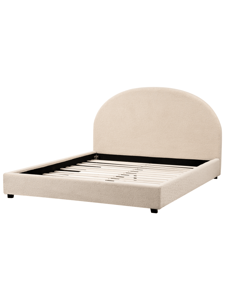 Beliani Doppelbett VAUCLUSE in Beige - (W) 174 x (H) 112 x (L) 214 cm günstig kaufen onesize