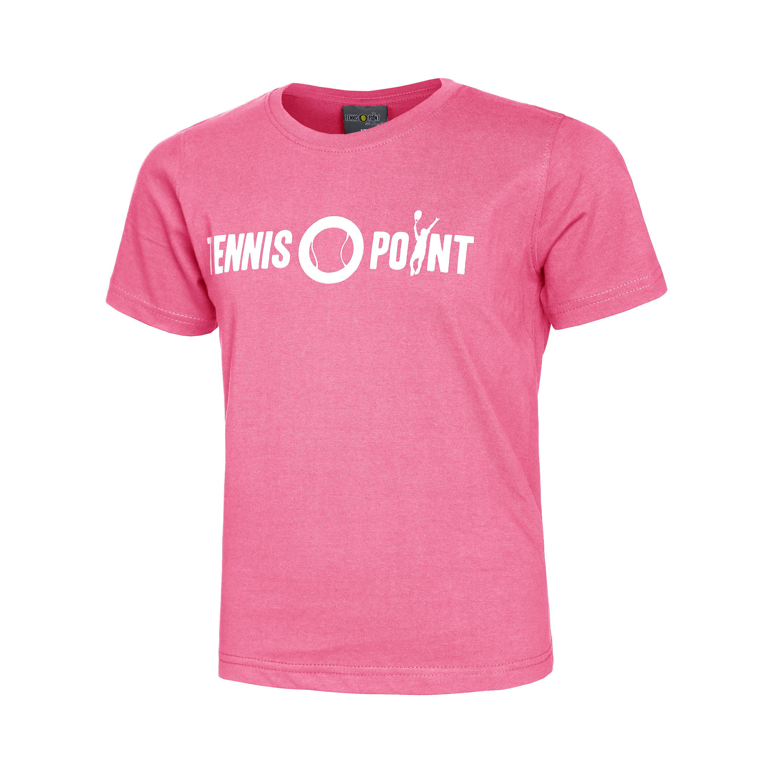 Basic Cotton T-Shirt Kinder - Pink, Weiß