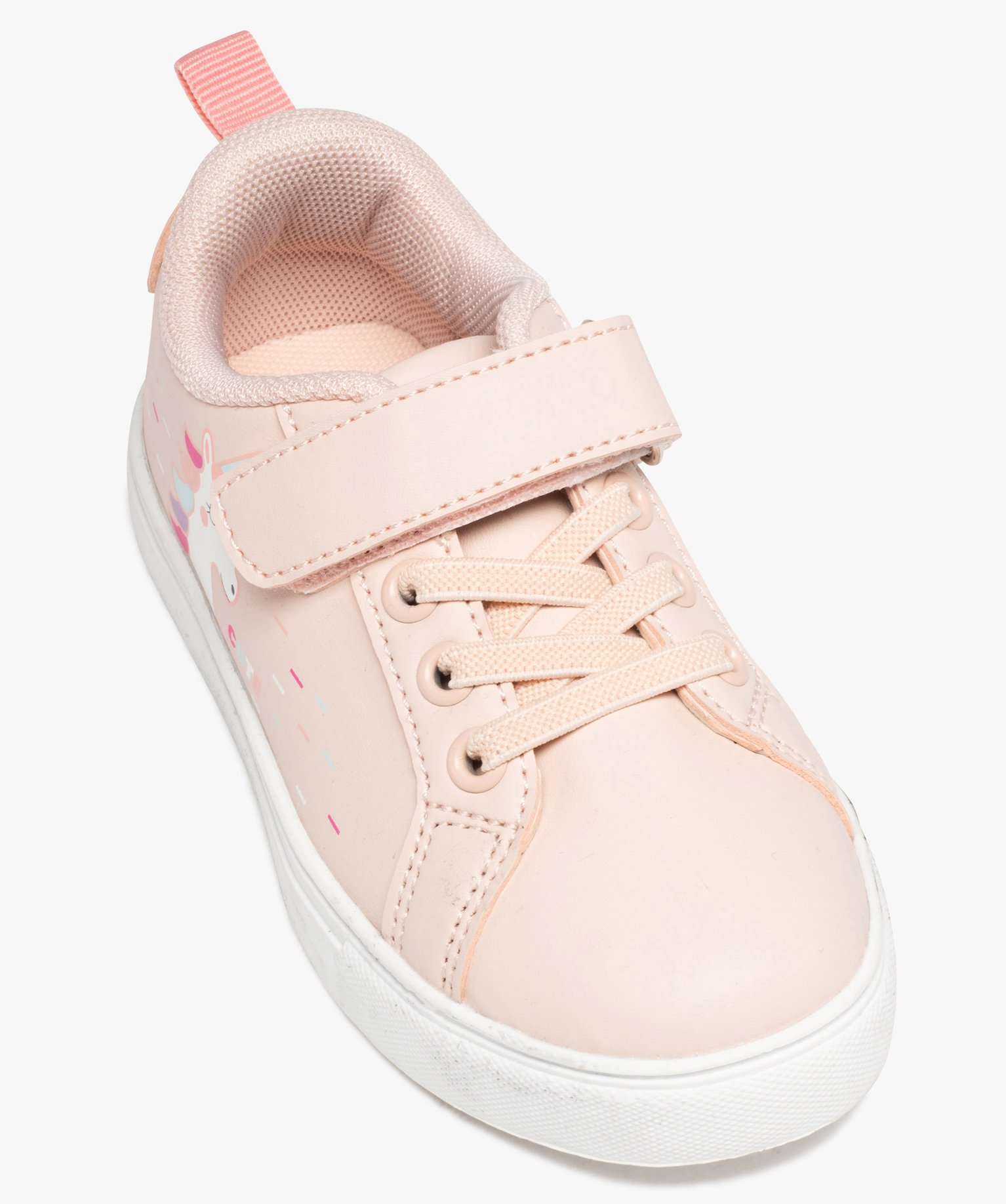 Baskets filles à scratch avec détail licorne du 24 au 30 rose | GEMO