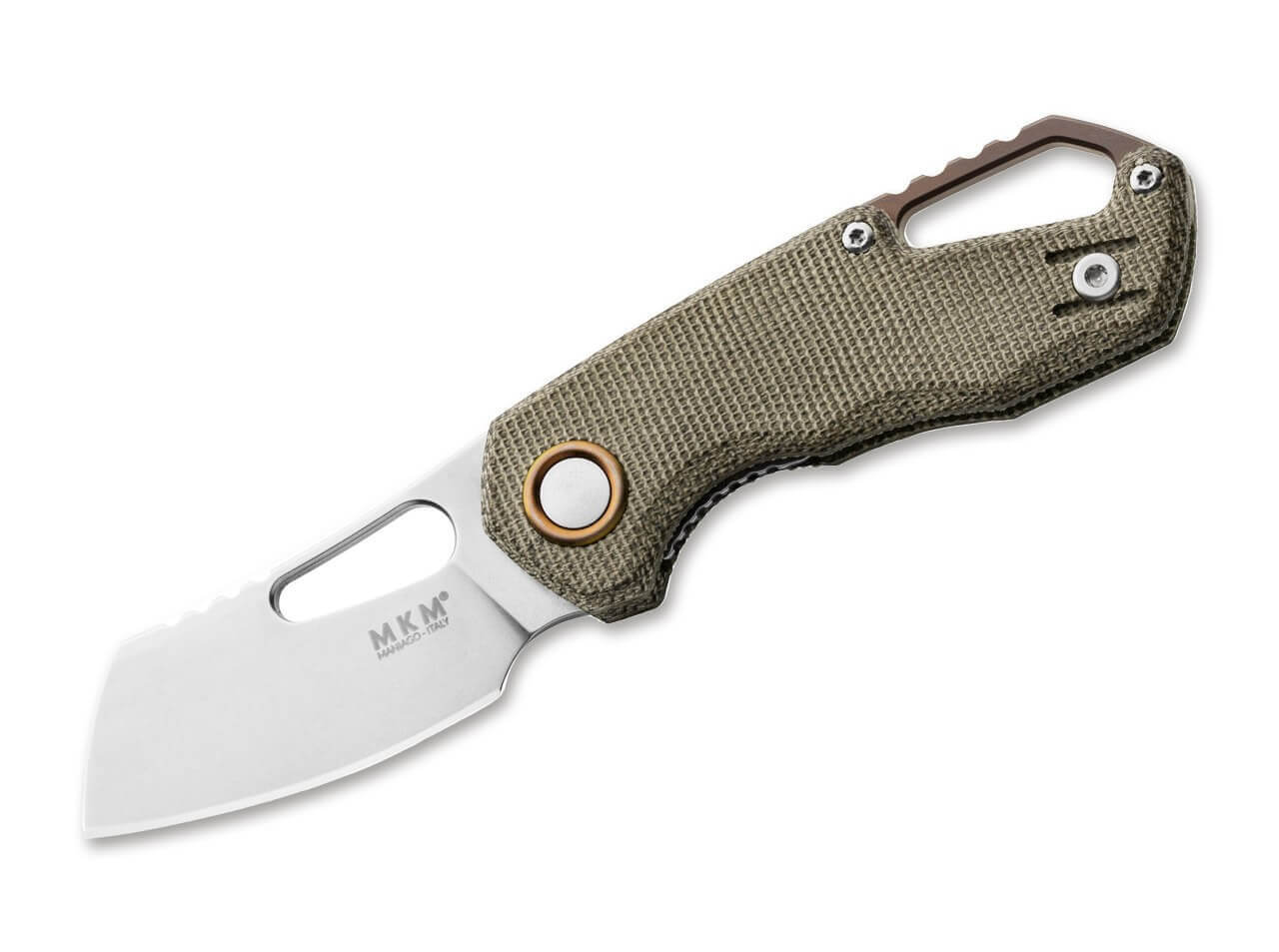 Isonzo M390 Cleaver Micarta Green