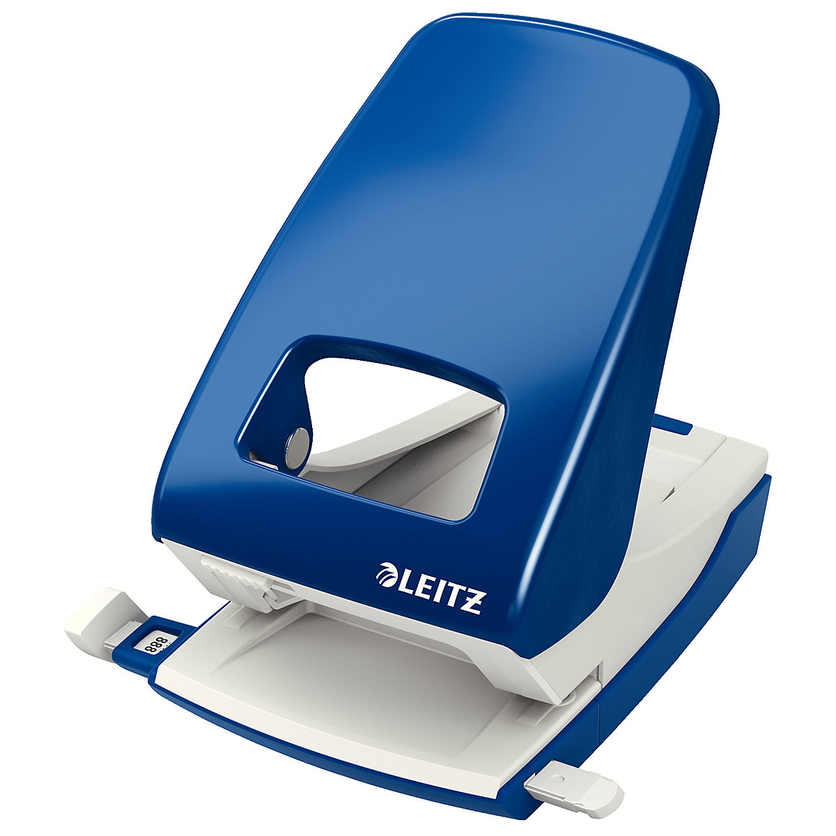 Nexxt Starker Bürolocher blau, Lochabstand: 80 mm, Stanzleistung: 40 Blatt / 80 g/ m²