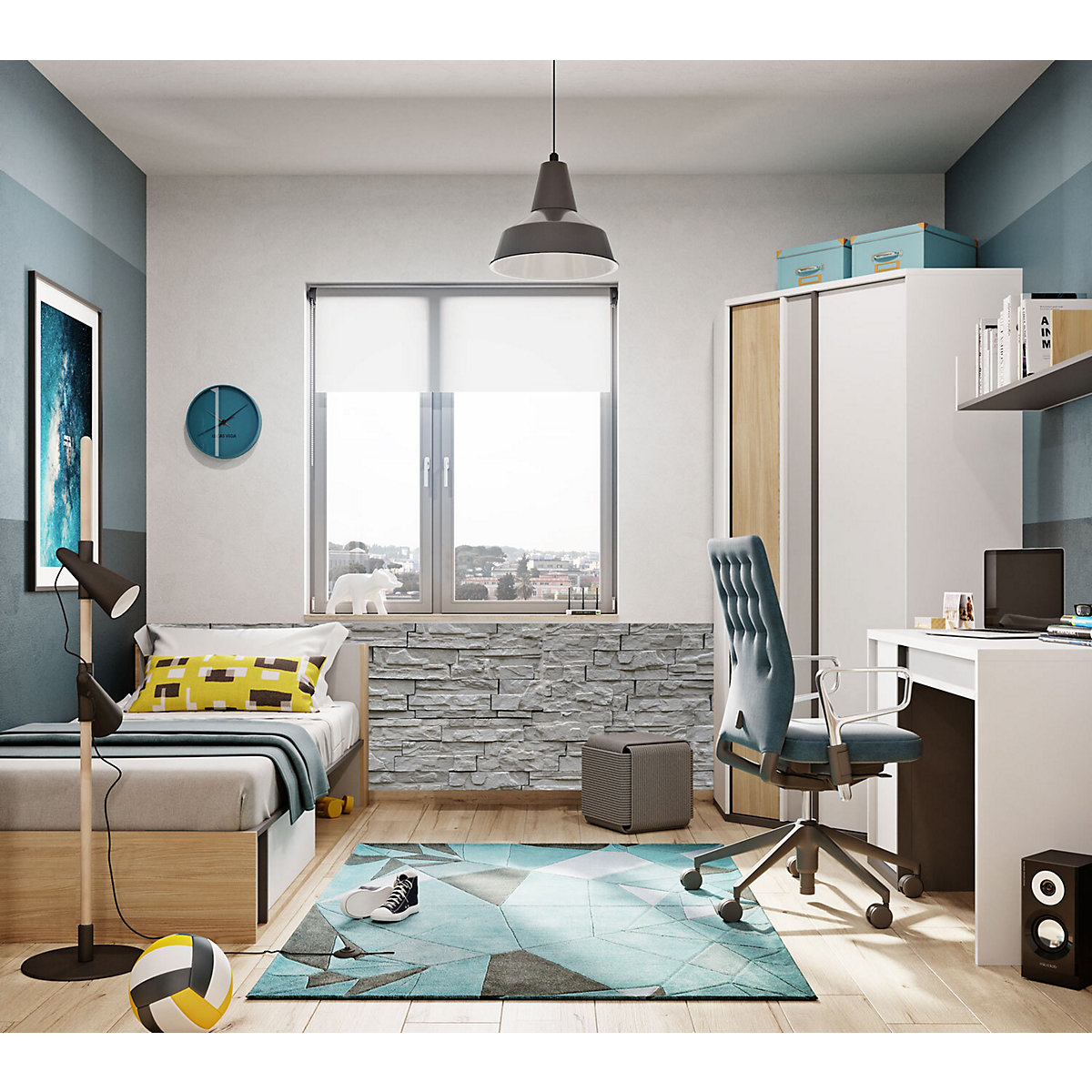 Jugendzimmer-Set Imola 4-teilig inkl. Matratze