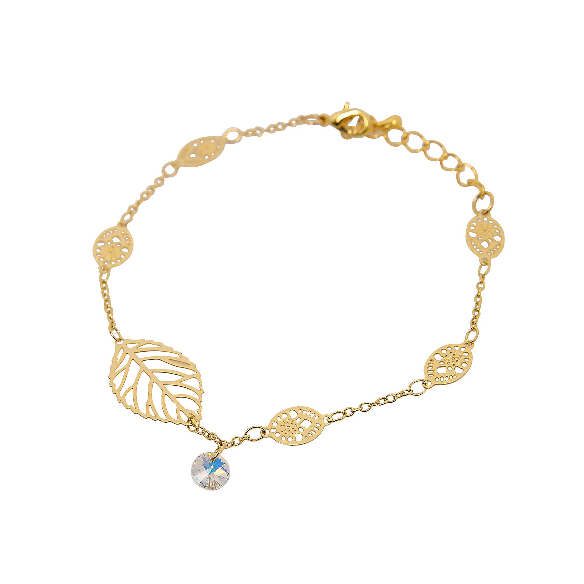 Bracelet strass et doré or fin