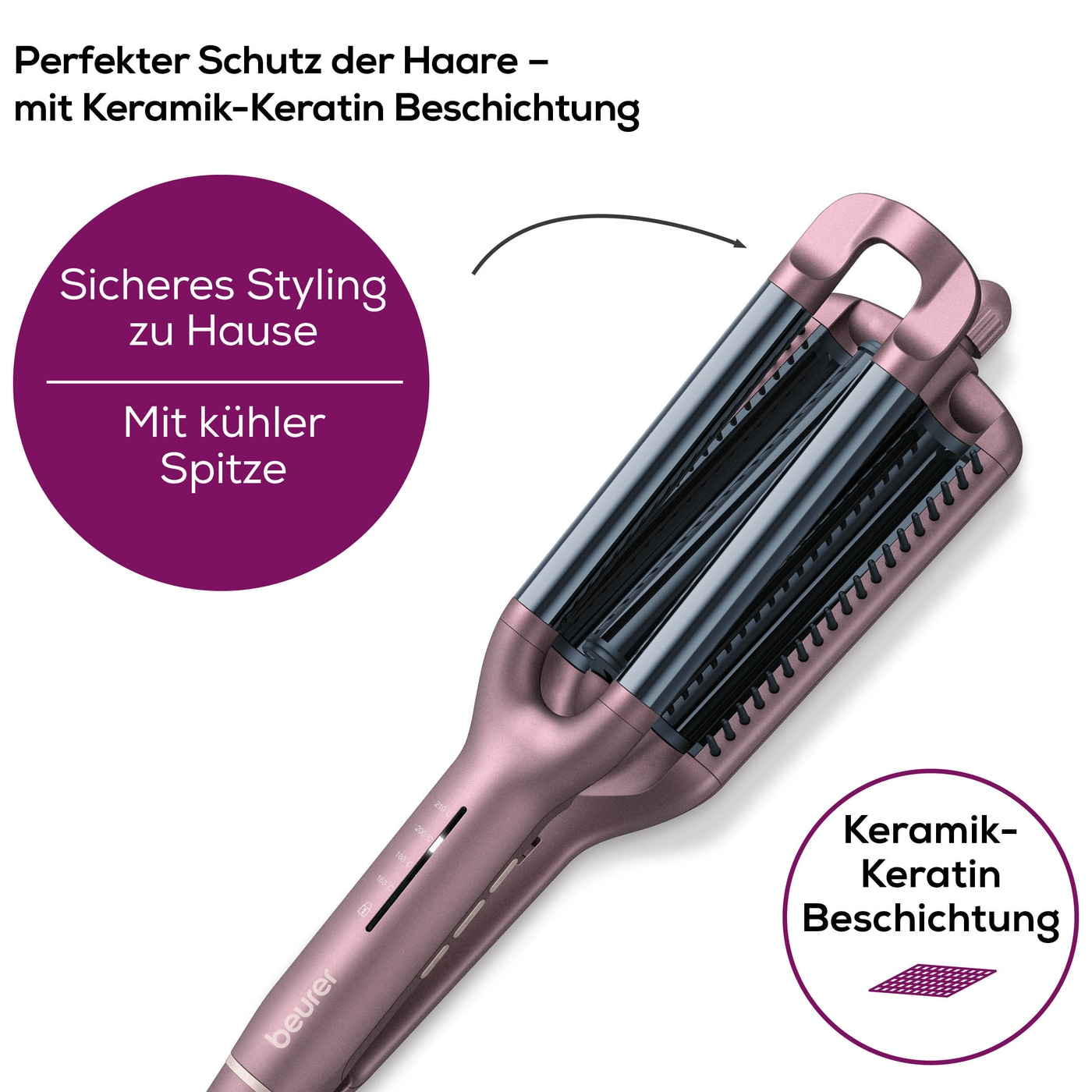 Beurer Welleneisen HT 65-Vier verschiedene Looks mit nur einem Gerät