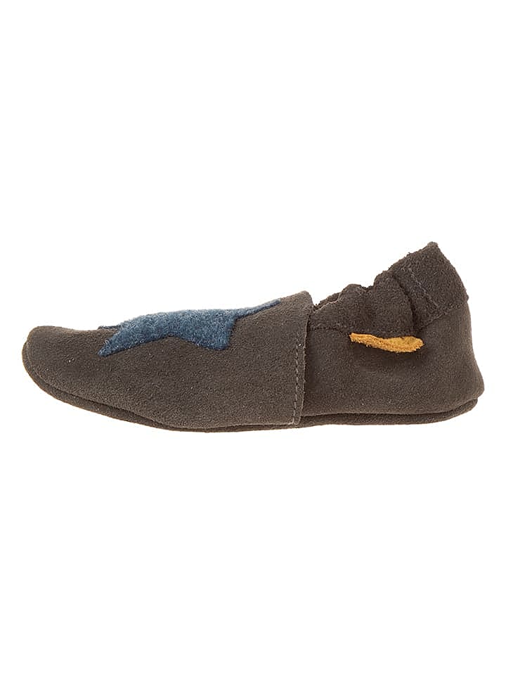 lamino Leder-Krabbelschuhe in Anthrazit günstig kaufen 24/25