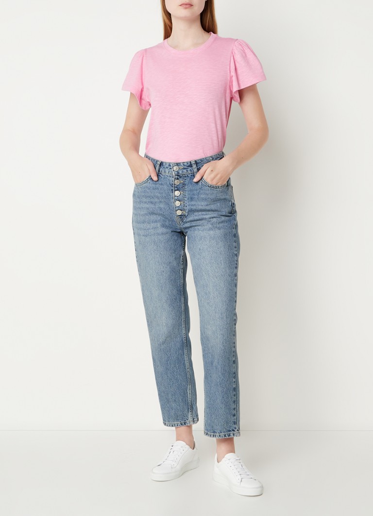 T-shirt con volant e maniche a farfalla di Whistles