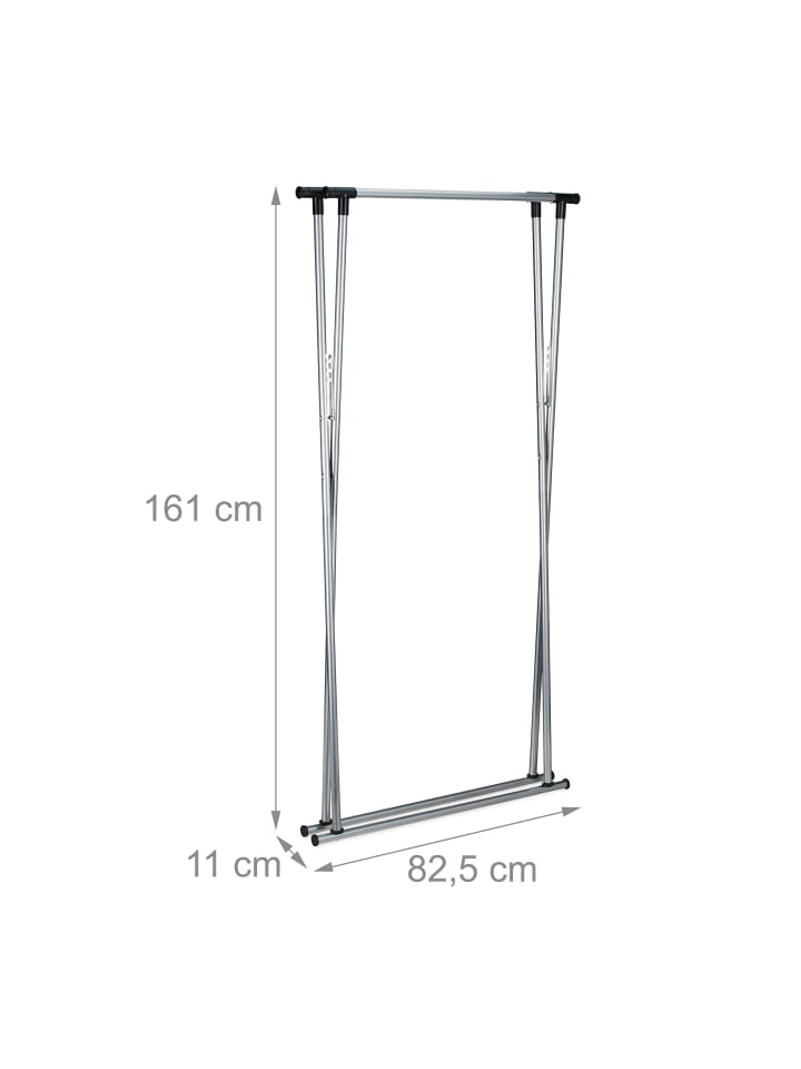 relaxdays Kleiderständer in Silber - (B)135 x (H)139 x (T)95 cm günstig kaufen onesize