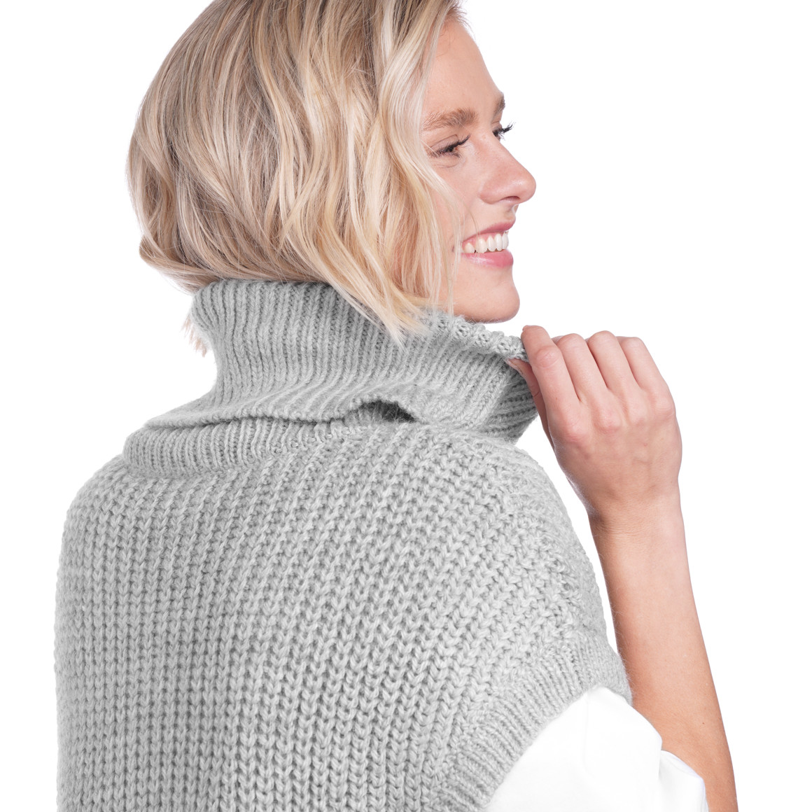 Damen Pullunder mit Rollkragen
