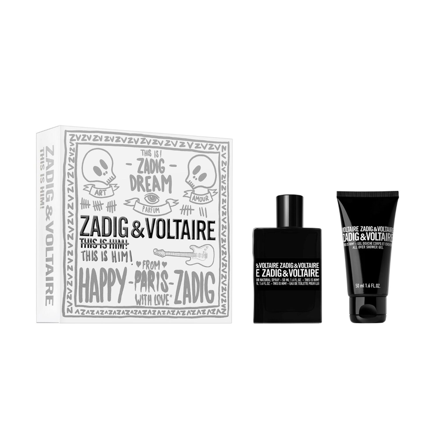 Zadig & Voltaire This is Him! Coffret Eau de Toilette 50 ml + Gel Douche 50 ml