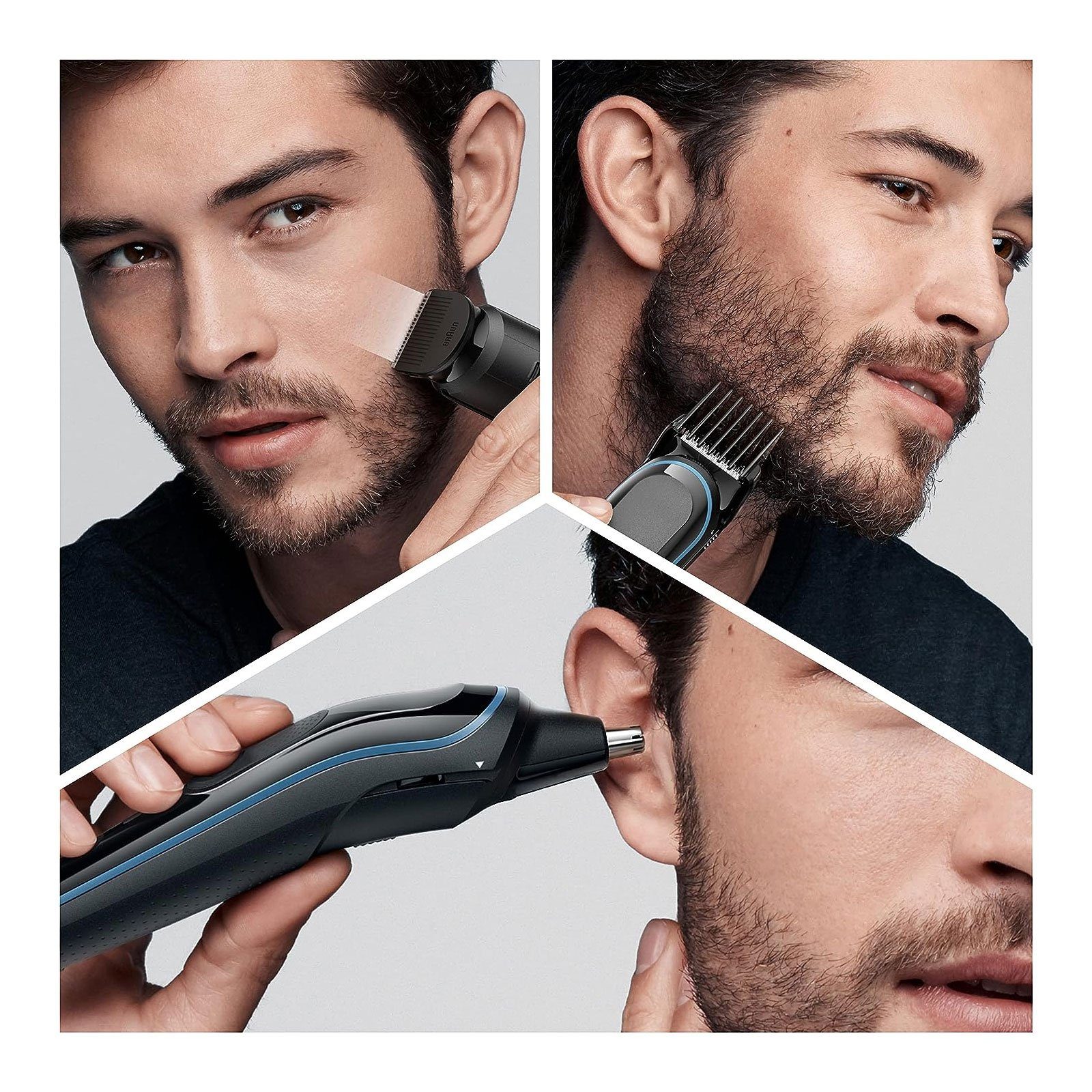 Braun Gesichtshaarrasierer MGK5, 9-in-1,100% Kontrolle, leistungsstarkem Akku