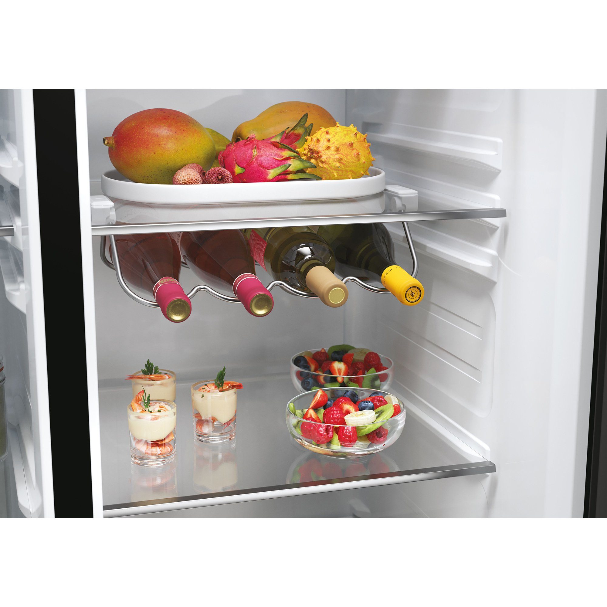Haier Side-by-Side Front aus Edelstahl schwarz HSW59F18EIPT, 177,5 cm hoch, 90,5 cm breit, Wasser -/Eiswürfeldispenser, Smart hON App-WIFI, Total No Frost