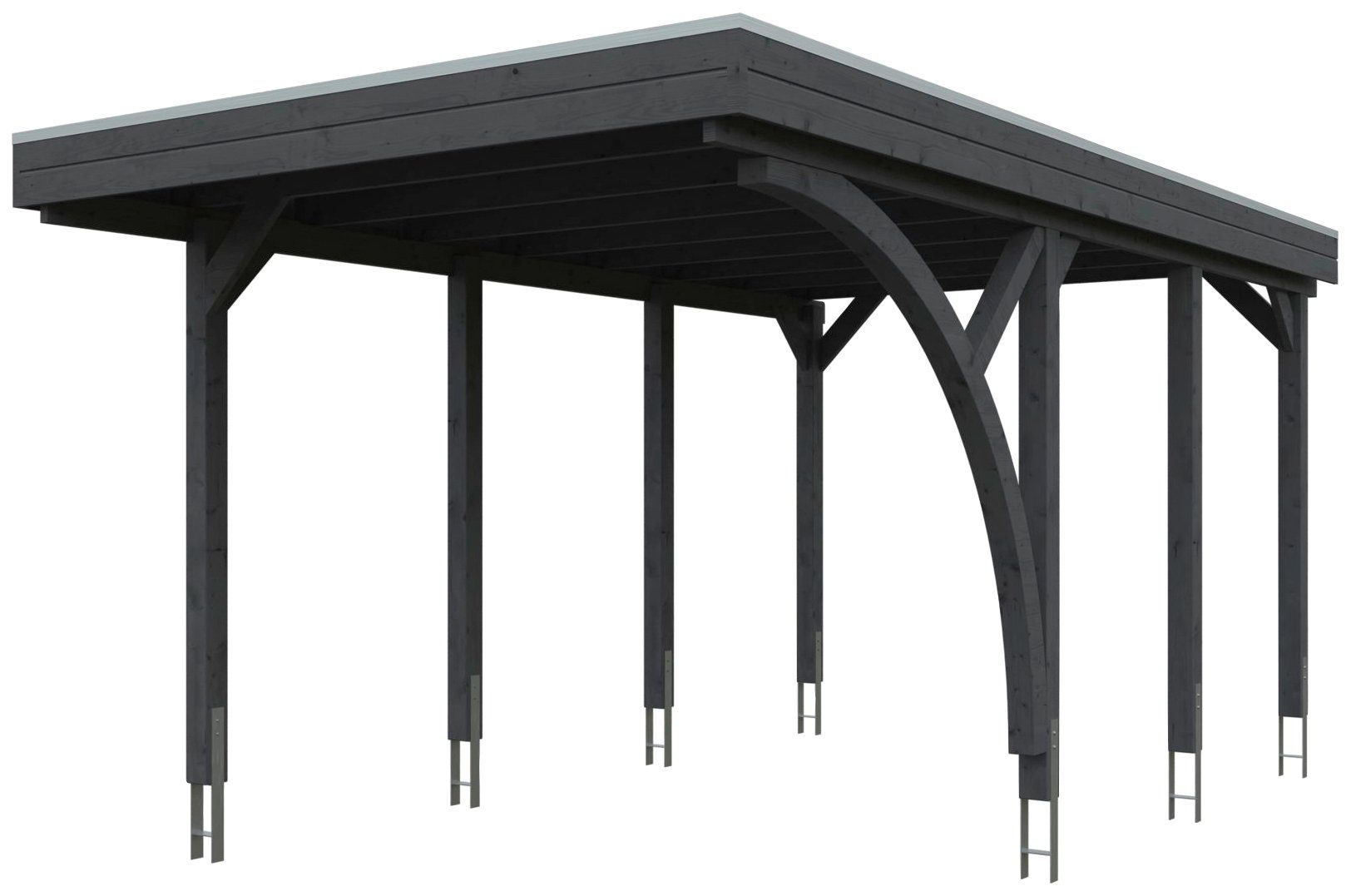 Skanholz Einzelcarport Friesland Set 5, BxT: 314x555 cm, 221 cm Einfahrtshöhe