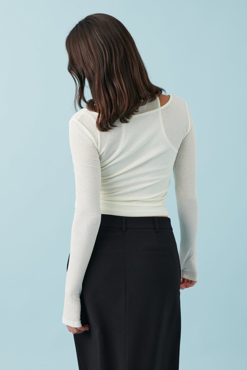 Long sleeve cut out top