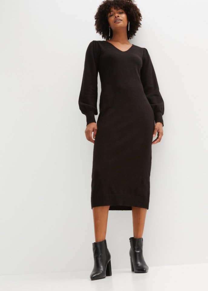 Strickkleid mit Häkelspitze