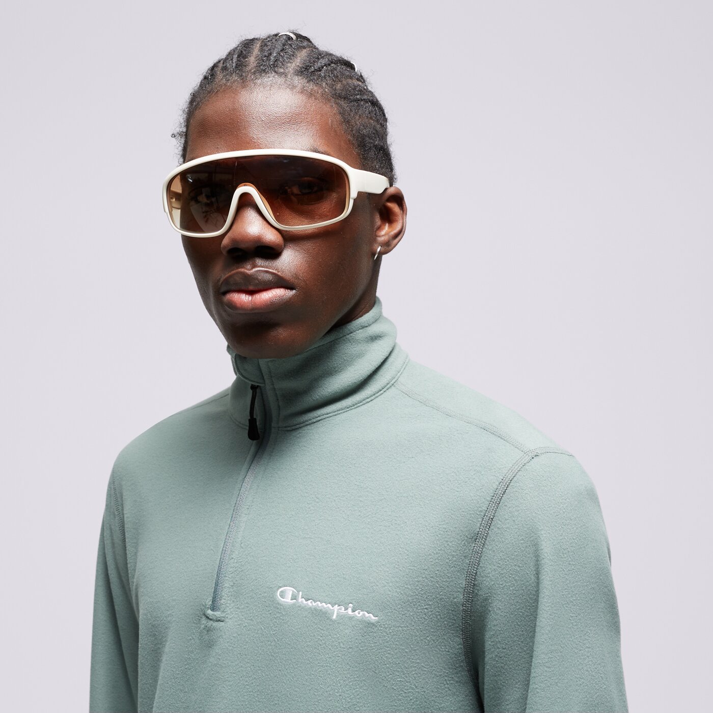 CHAMPION FLEECESHIRT HALF ZIP TOP Grün