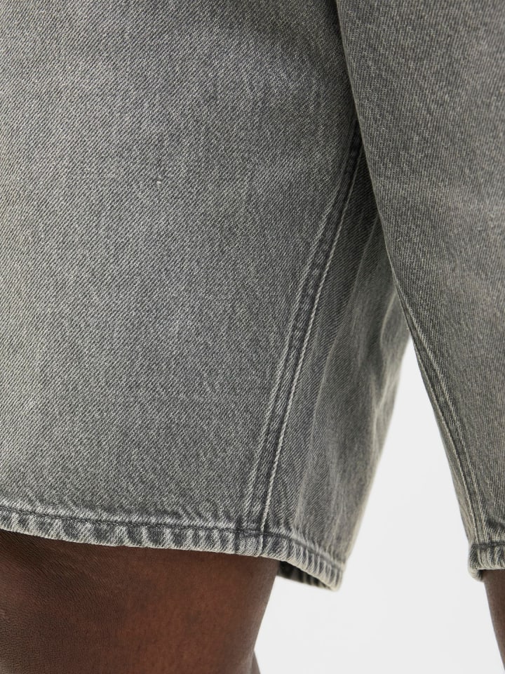 JACK & JONES PLUS Jeans-Shorts in Grey Denim günstig kaufen