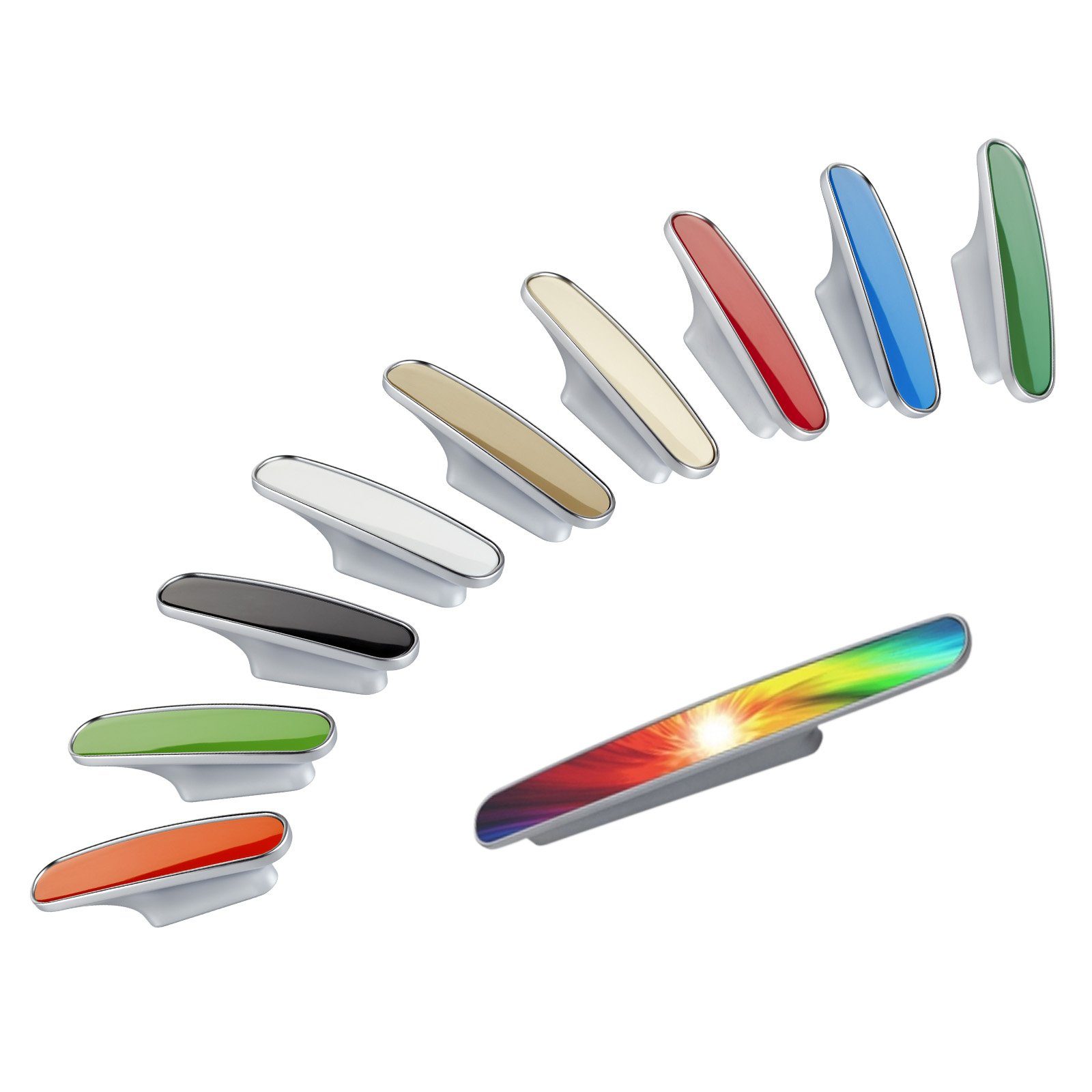 SO-TECH® Möbelgriff Colorgriff RAINBOW I MINI BA 32 mm - incl. Schrauben, Griff Schrankgriff Schubladengriff - incl. Schrauben