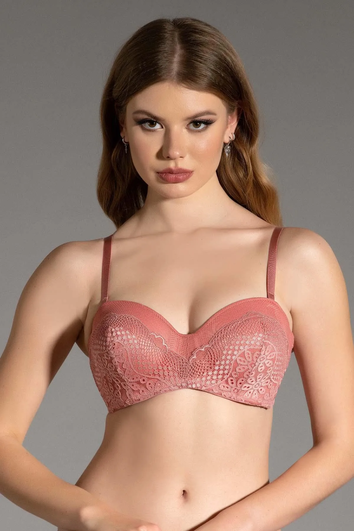 C&City  Nicht gepolsterter Lotus-BH C13018 Dusty Rose