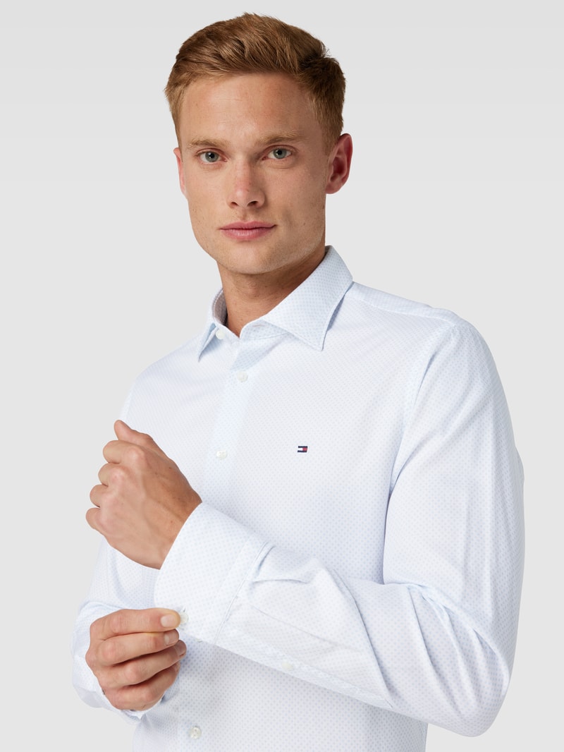 Regular Fit Business-Hemd mit Kentkragen in bleu