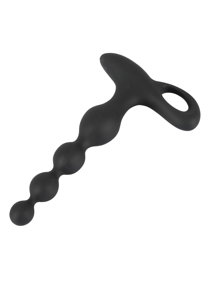 Black Velvets Analvibrator Rechargeable anal beads in schwarz günstig kaufen 20 cm