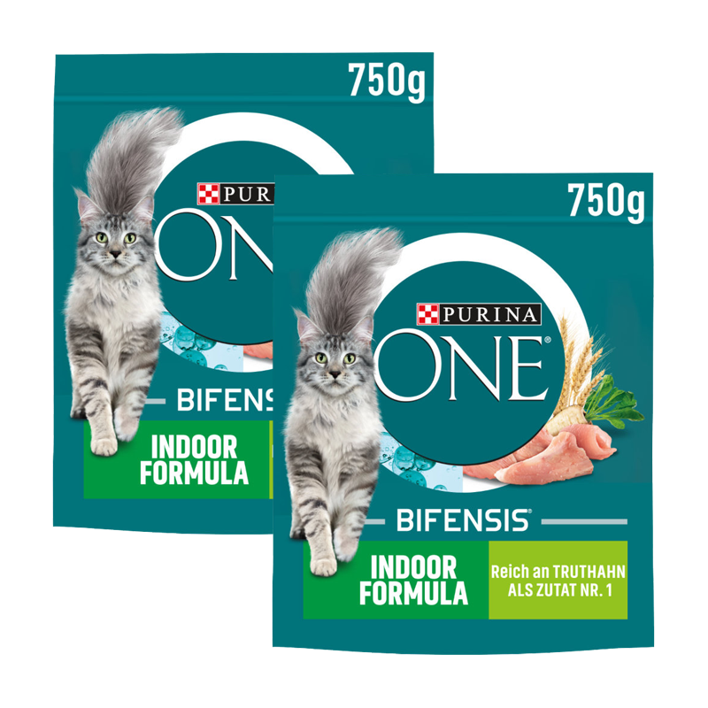 Purina ONE Trockenfutter Purina ONE BIFENSIS Indoor Formula für Hauskatzen 2x750 g