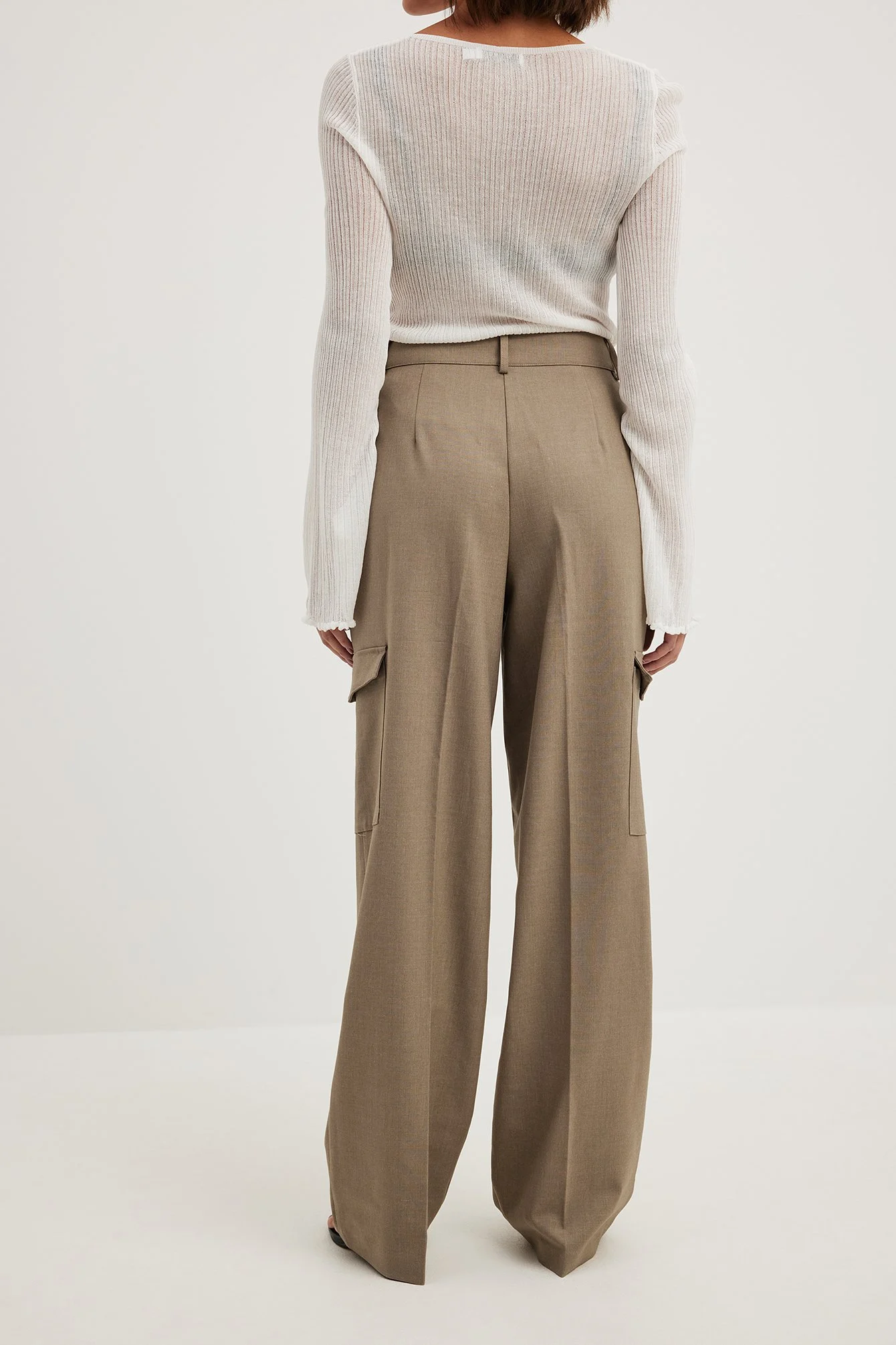 Cargo-Anzughose mit mittelhoher Taille