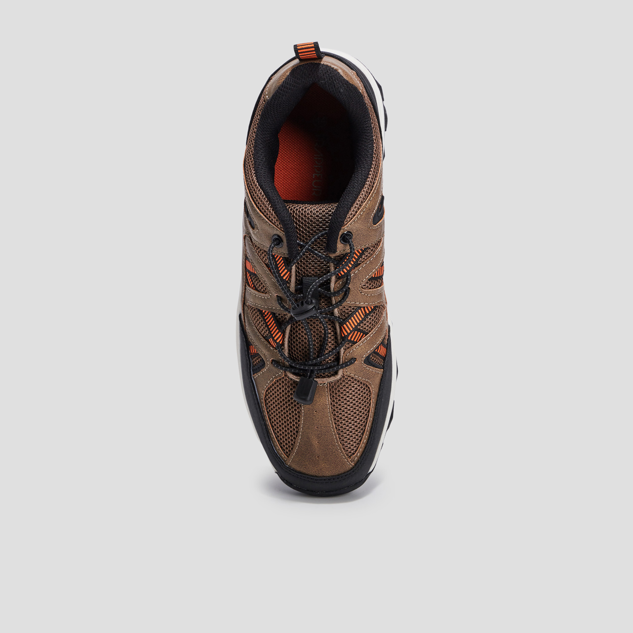 Baskets running à lacets marron homme | La Halle