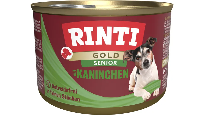 RINTI Hundenassfutter Gold Senior mit Kaninchen 185 g