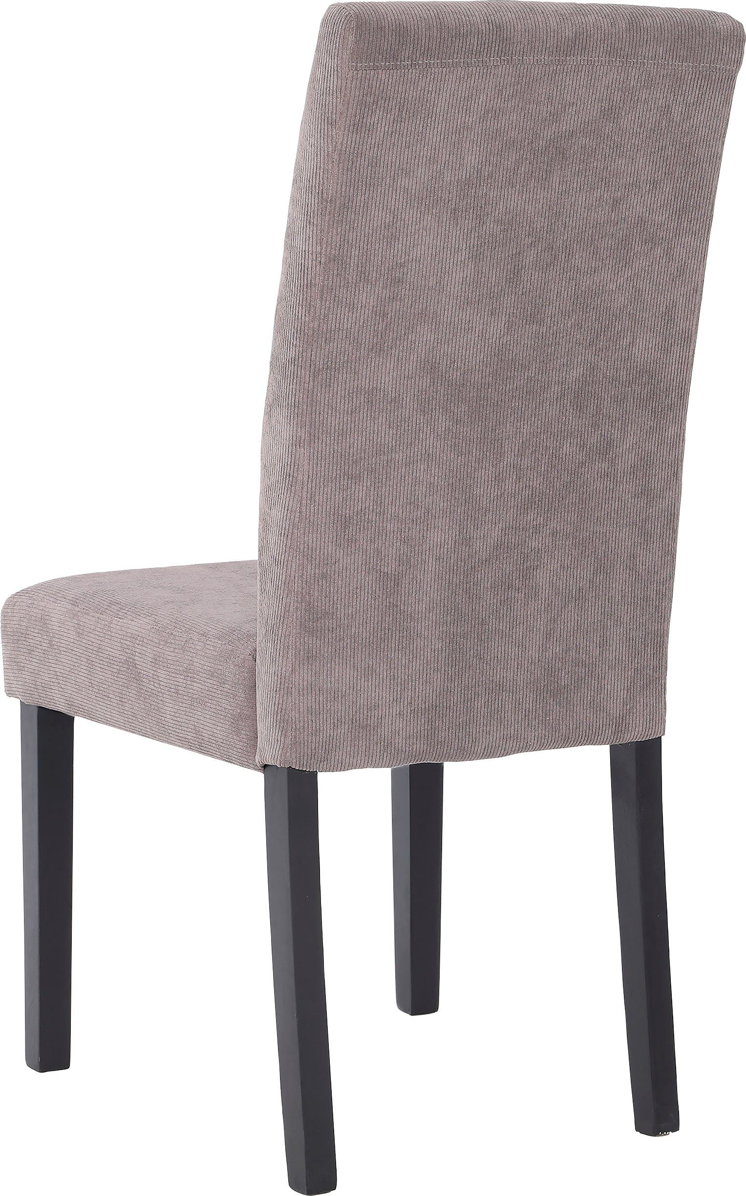 byLIVING Polsterstuhl Silvio (Set, 2 St), Bezug in Cord oder Samt, Massivholzbeine