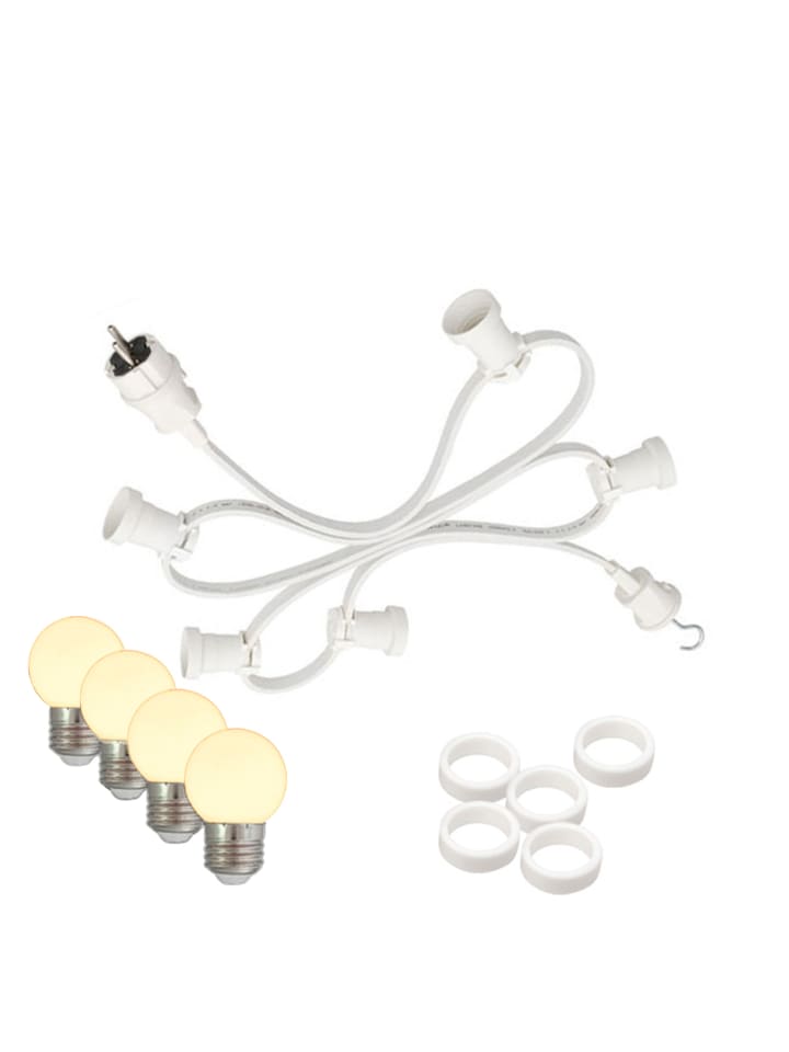 SATISFIRE Garten Party Lichterkette Illu 40 warmweiße LED Kugellampen 40m weiß günstig kaufen onesize