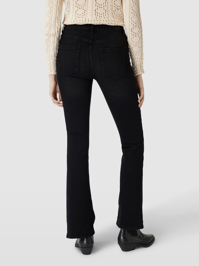 Flared Cut Jeans mit 5-Pocket-Design Modell 'BLUSH' in schwarz