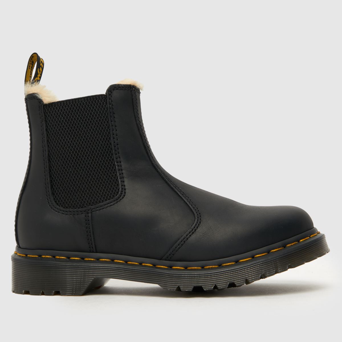 Dr Martens – 2976 Leonore – Svarta stövlar med pälsfoder