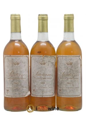 Sauternes Unions De Viticulteurs Sica Producta 1983 - Lot de 3 Bouteilles