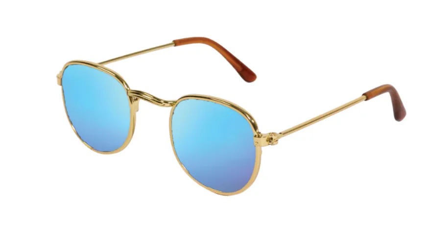 Heless - Sonnenbrille, gold, blau verspiegelt