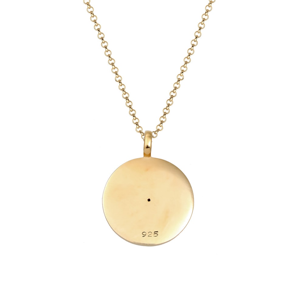 Elli Elli Collier Plaquettaires Signe Astrologique Cristaux Collier Femme  Plaqué Or A collier