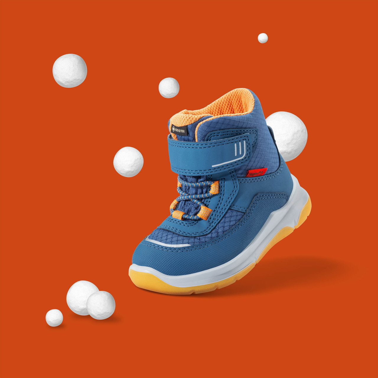COOPER - Blau/OrangeBoots mit Klettverschluss
