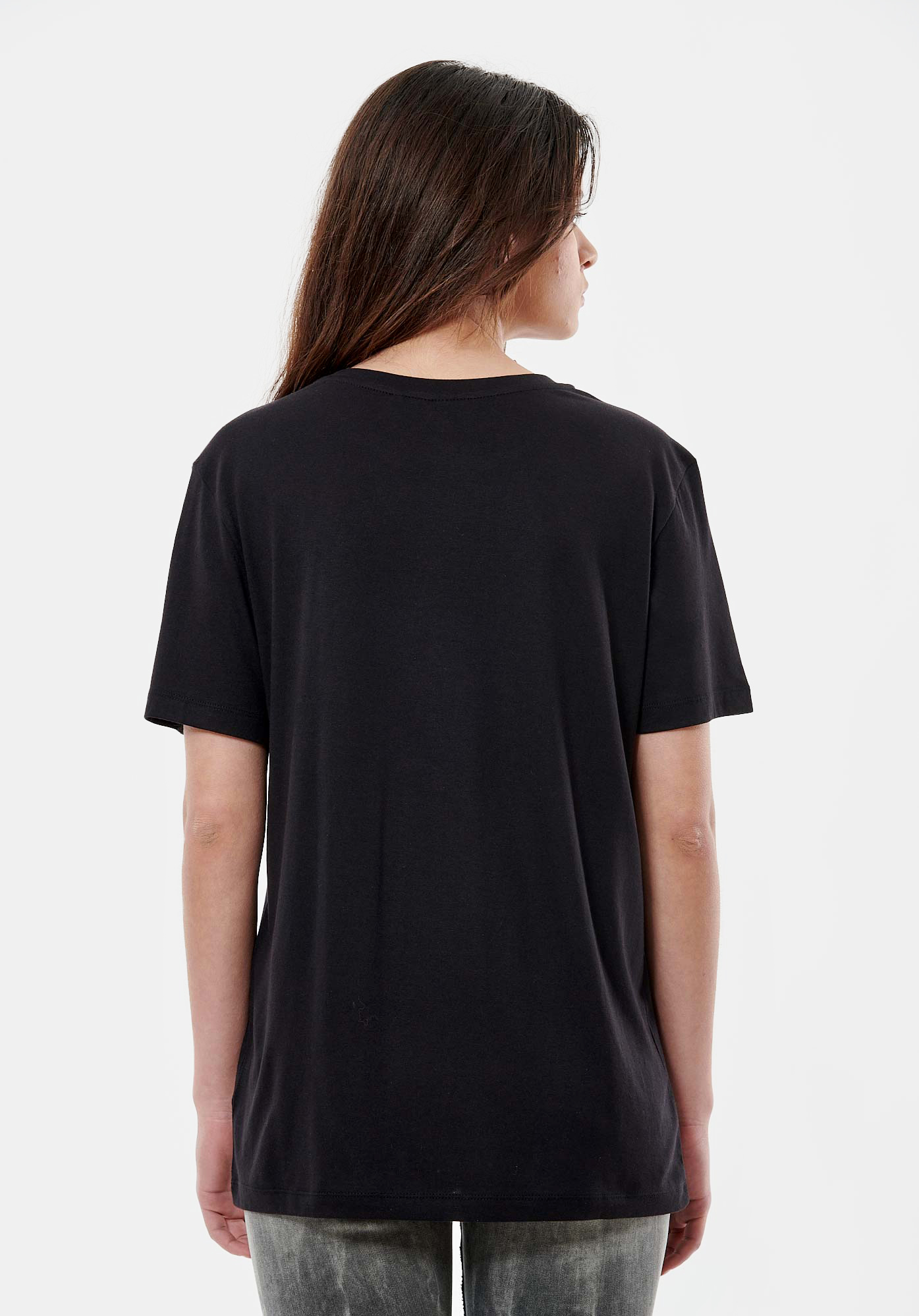LARGE  T-shirt noir Femme