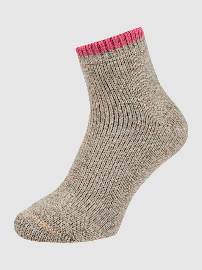 Socken mit Alpaka-Anteil Modell 'Cosy Plush' in beige meliert