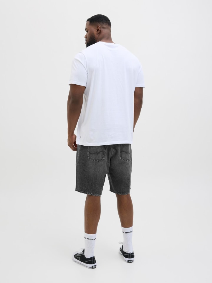 JACK & JONES PLUS Jeans-Shorts in Black Denim günstig kaufen