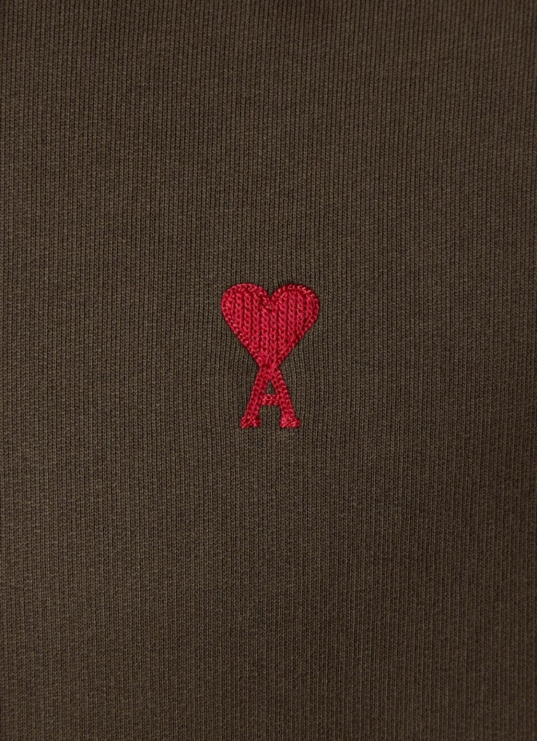 AMI Paris organic cotton hoodie with logo