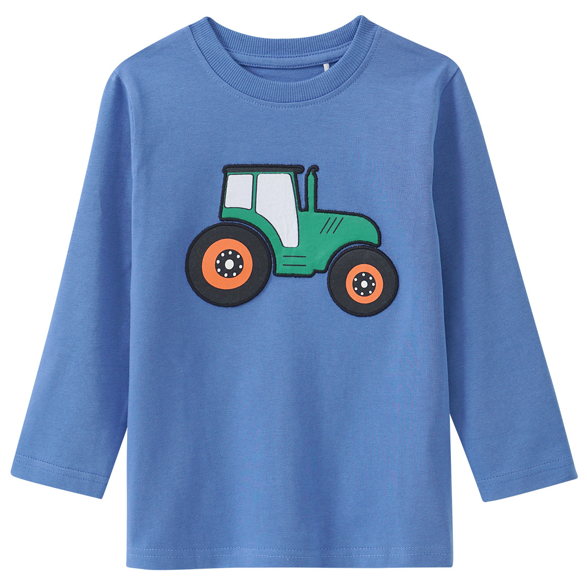 Kinder Langarmshirt mit Trecker-Applikation