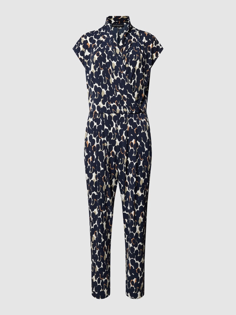 Jumpsuit mit Allover-Muster in marineblau